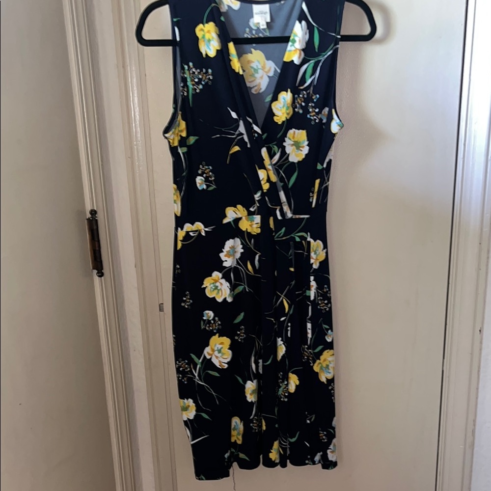 Kaileigh blue Sleeveless V-Neck Midi Sundress